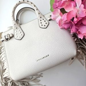 Burberry Leather Studs Fringed Baby Banner